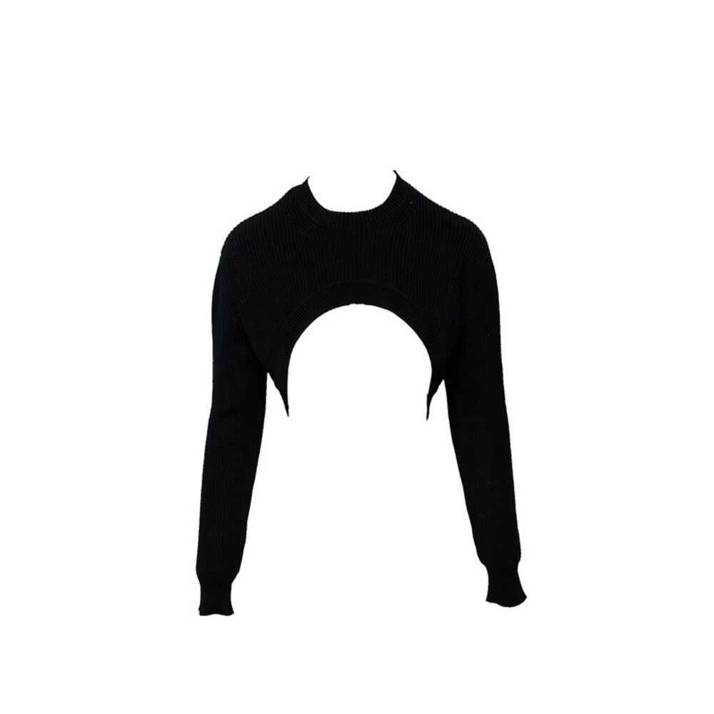 Givenchy Cropped Sweater in Black Cotton